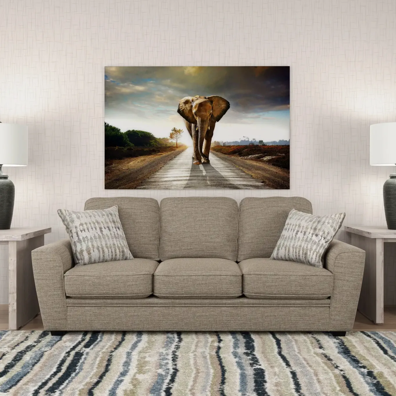 Barnes Beige Sofa and Loveseat Sofa & Loveseat