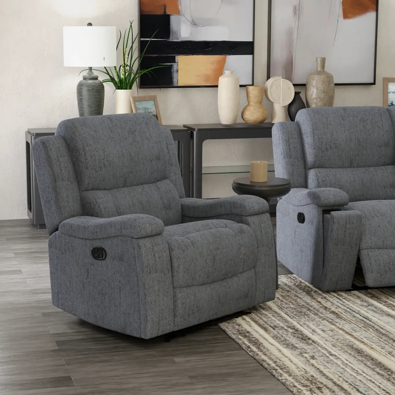 Braxton Reclining Sectional & Recliner