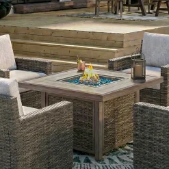 Cabo Sofa, 2 Chairs, and Firepit
