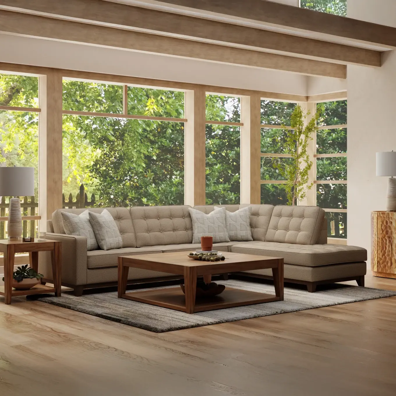 Calvin 2pc Sectional with RAF Chaise