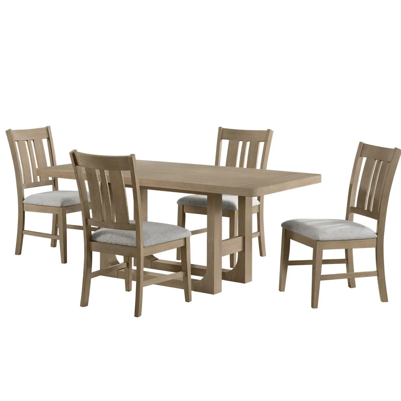 Clemson 5pc Dining Set: Table & 4 Side chairs