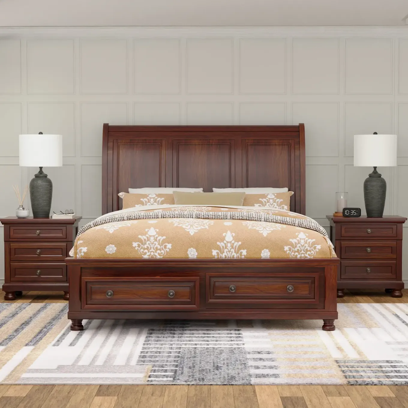 Cortland King Sleigh Storage Bed