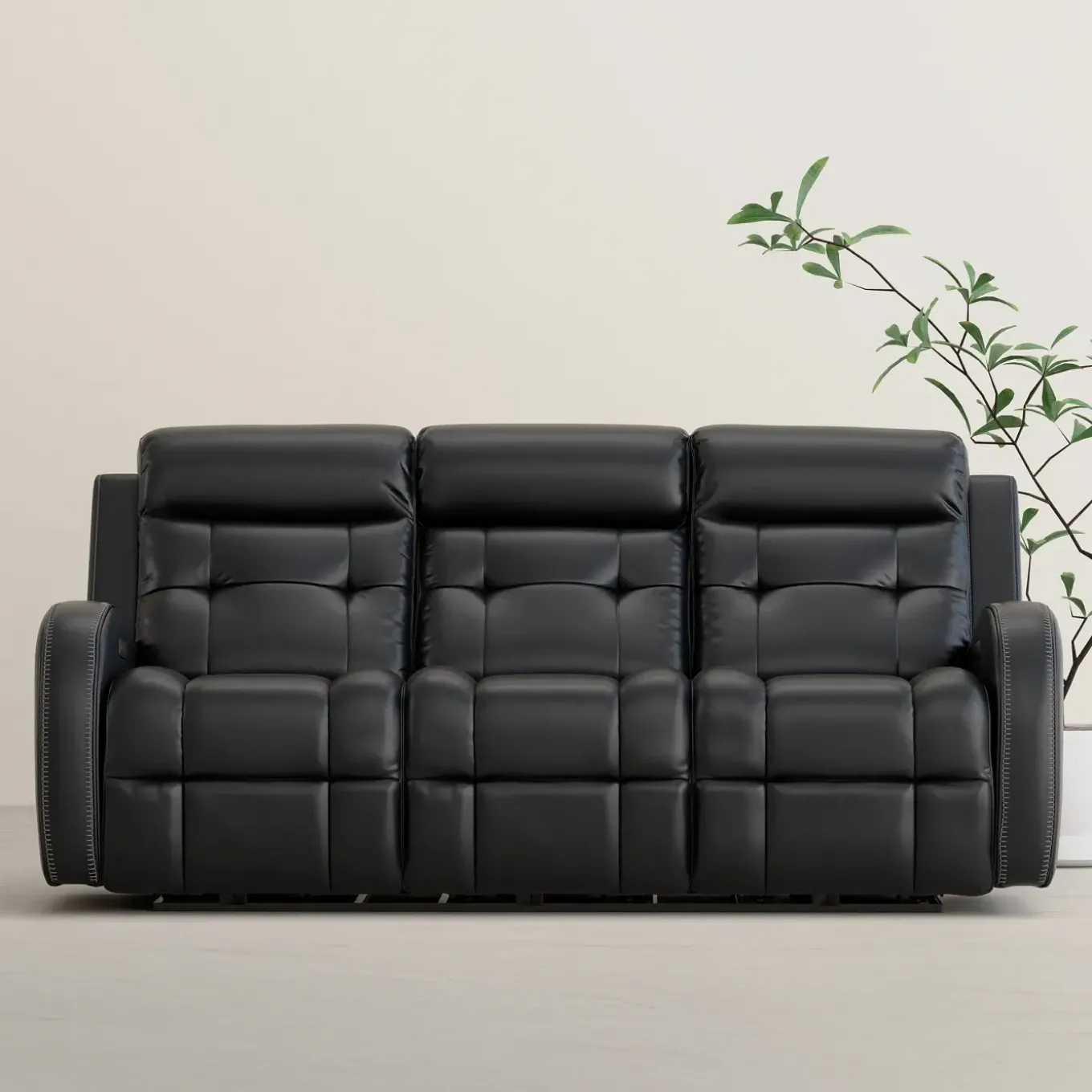 Cosmo Black Reclining Living Room Set