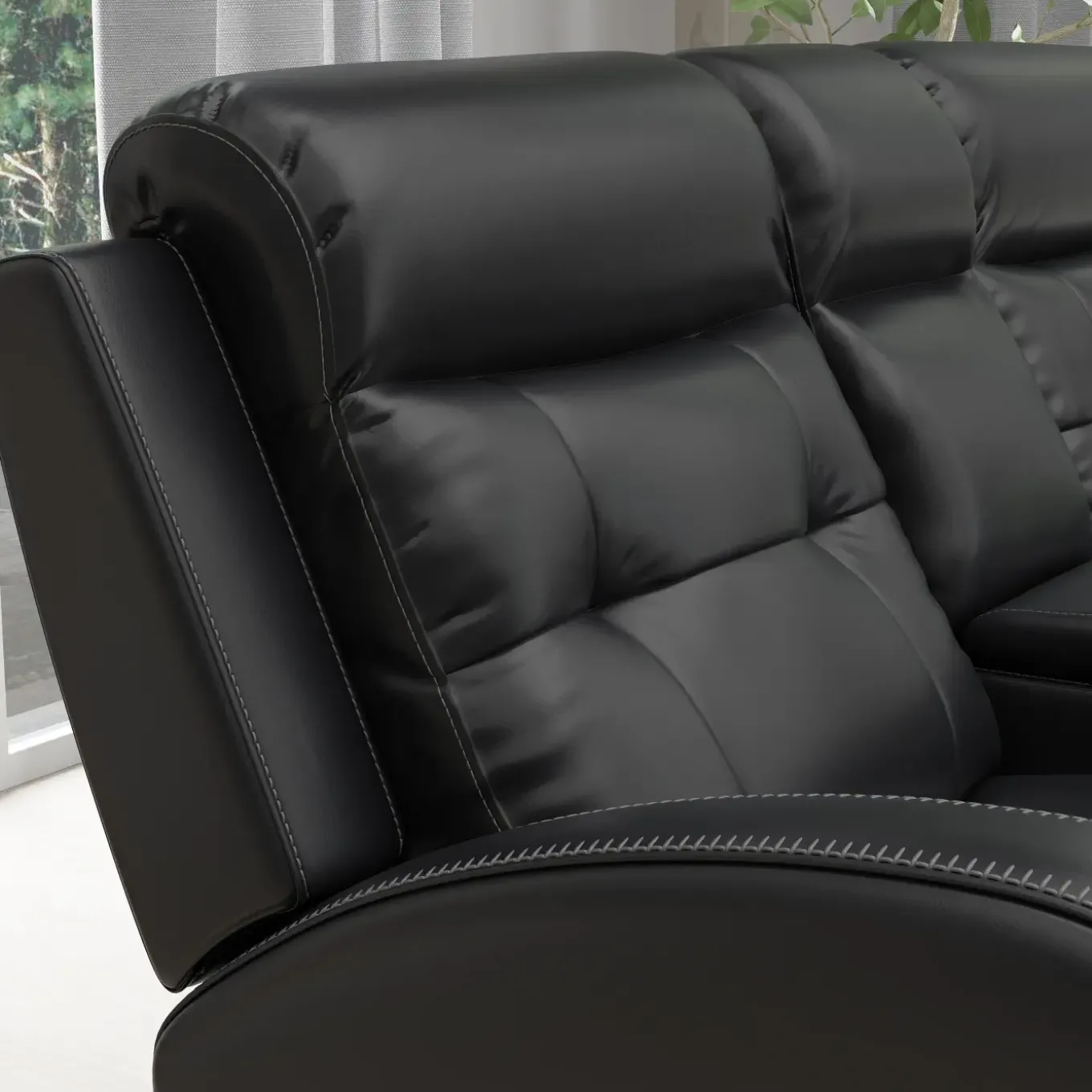 Cosmo Black Reclining Living Room Set