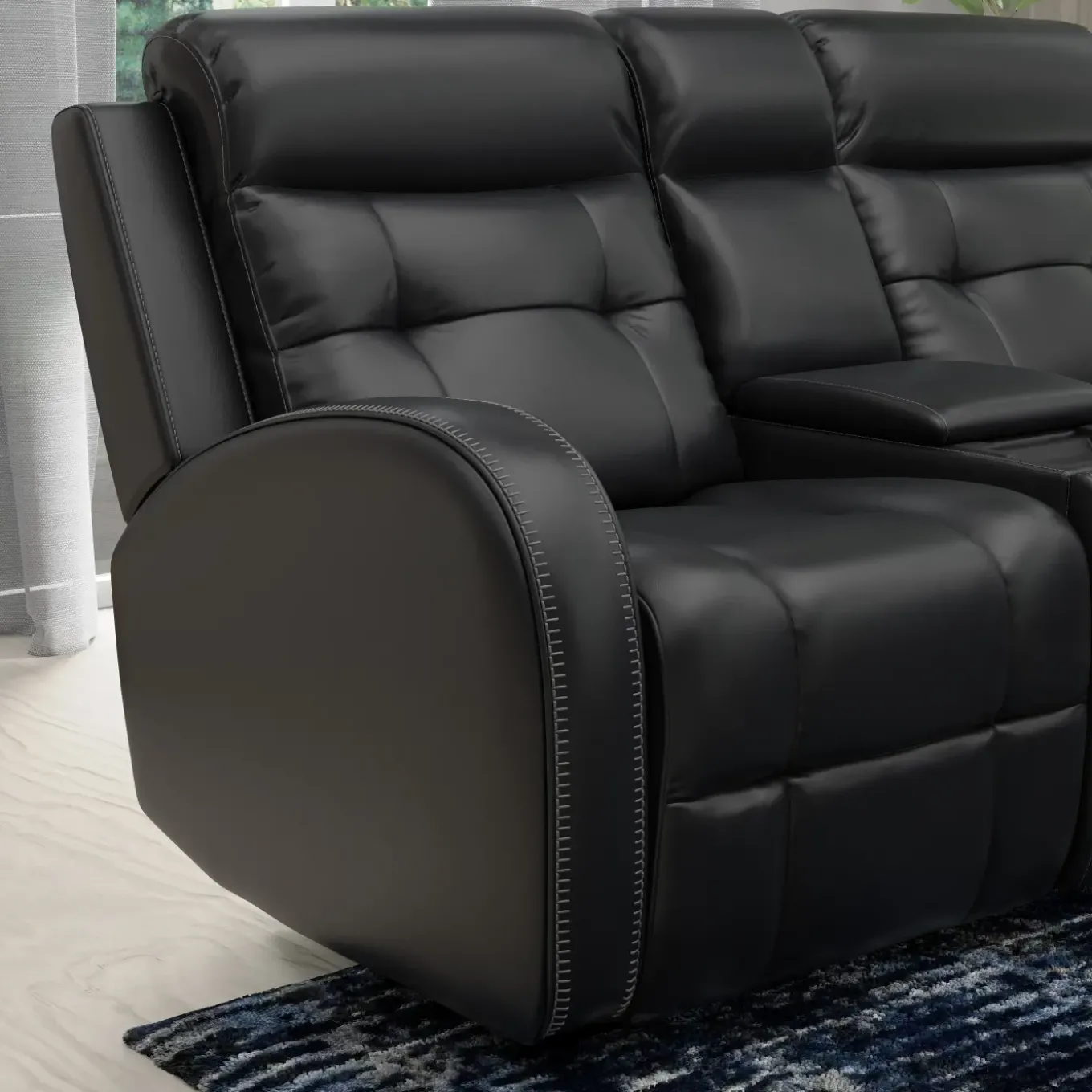 Cosmo Black Reclining Living Room Set