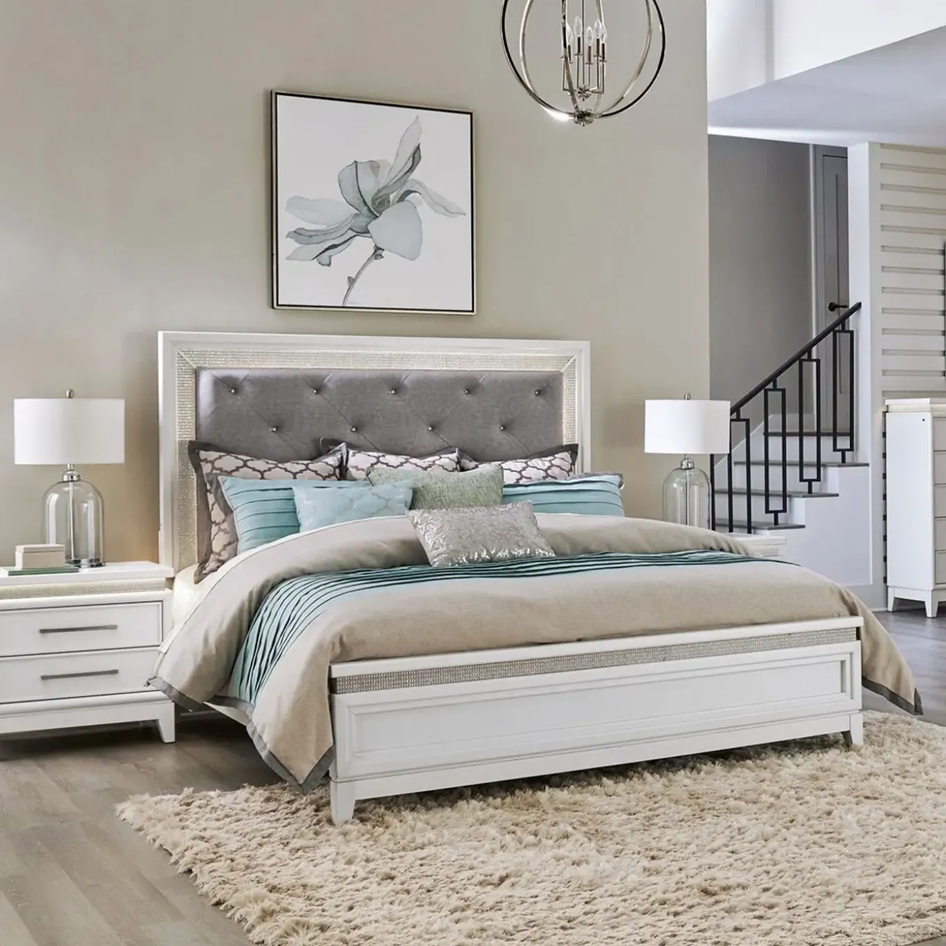 Danica Eastern King Bed with Lights