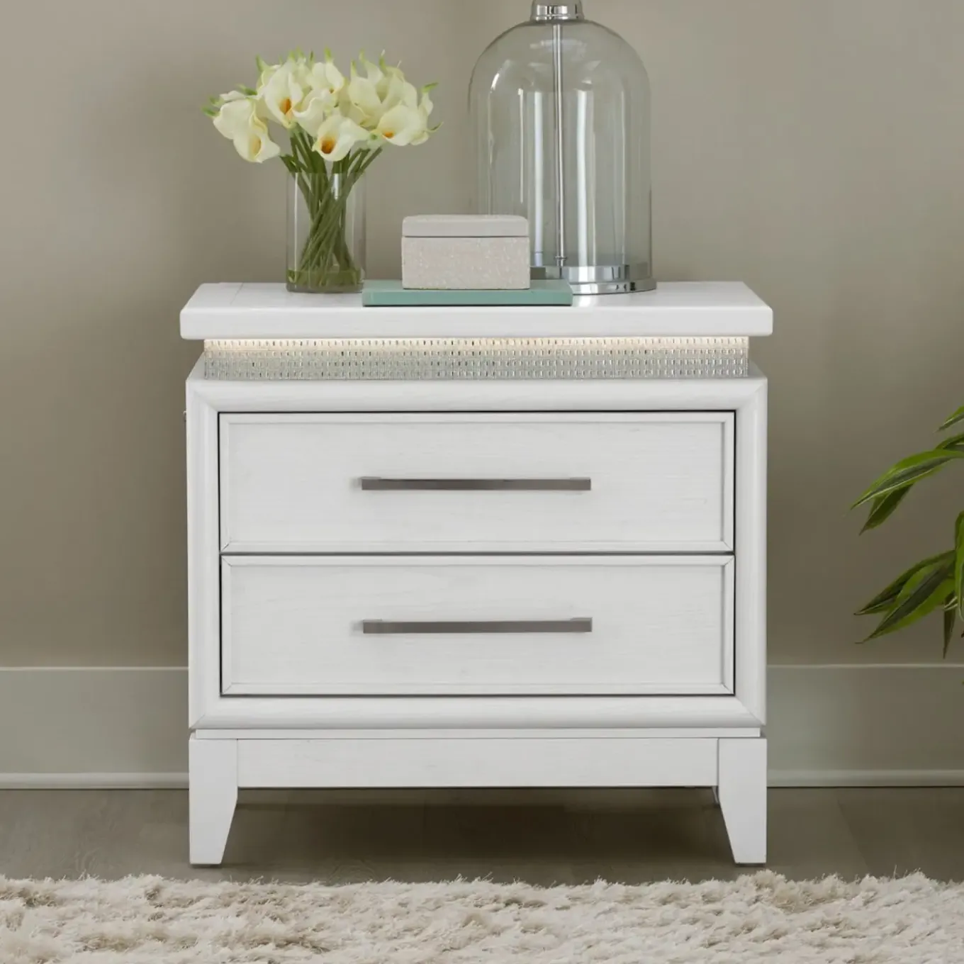 Danica Nightstand with Lights