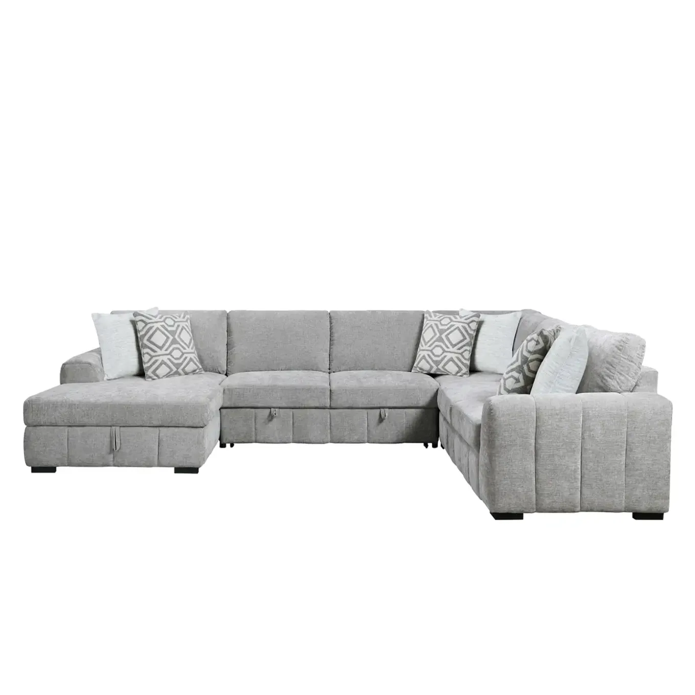 Dreamscape 4pc Sleeper Sectional with LAF Storage Chaise