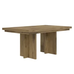 Durian Extendable Trestle Dining Table & 4 Side Chairs
