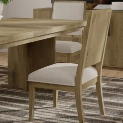 Durian Extendable Trestle Dining Table & 4 Side Chairs