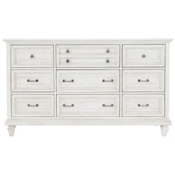 East Bay California King Panel Bed, Dresser, Mirror, Nightstand