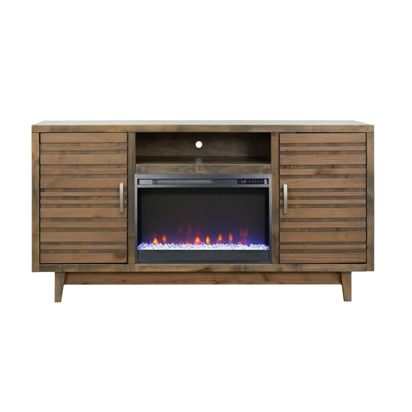 Everett 66 Inch Crystal Only Fireplace Console