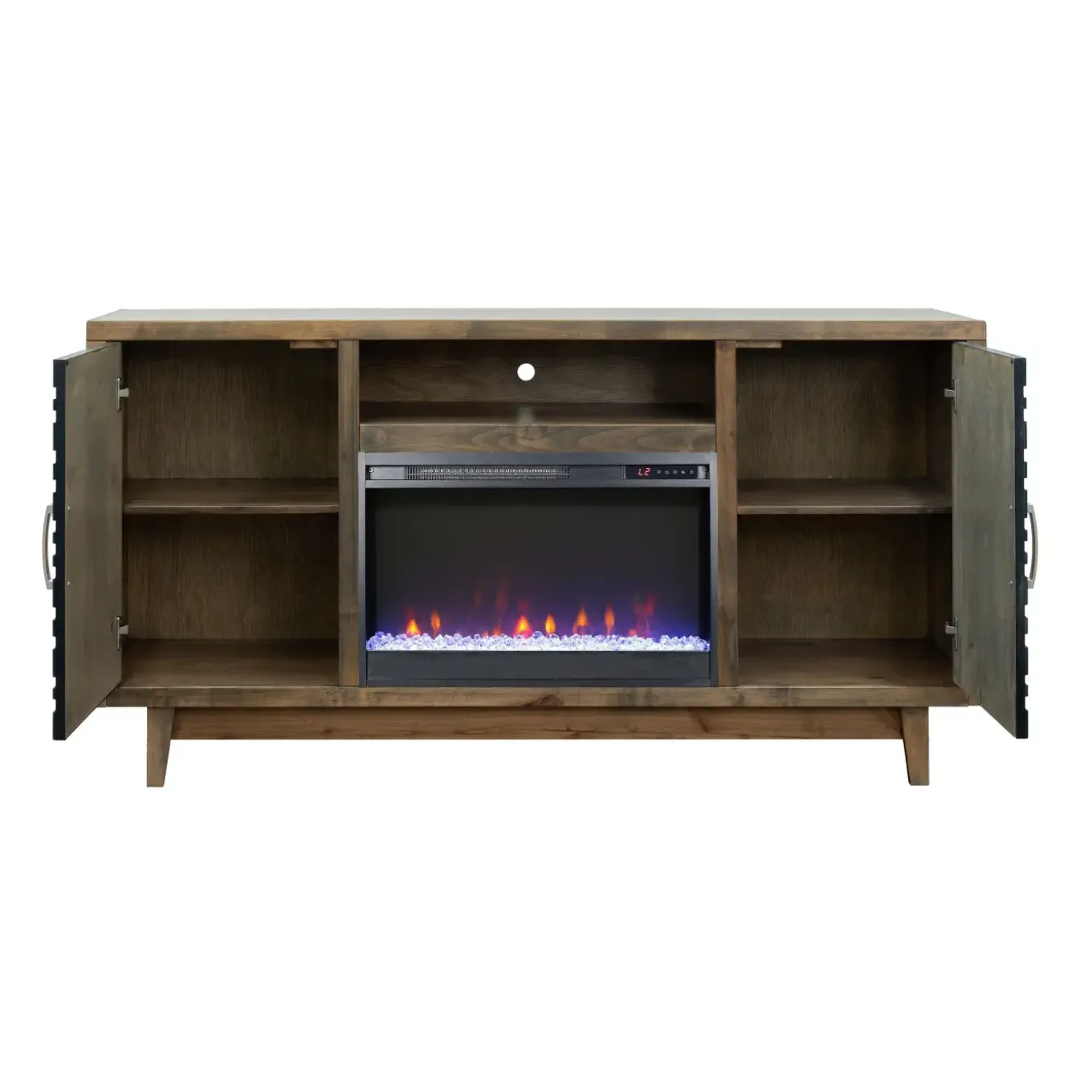 Everett 66 Inch Crystal Only Fireplace Console