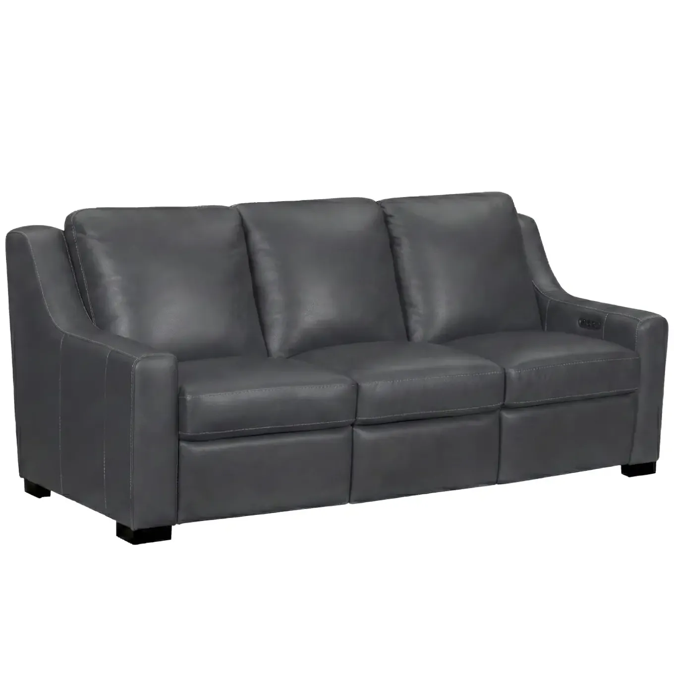 Fulton Leather Living Room Set Power Sofa & Power Loveseat