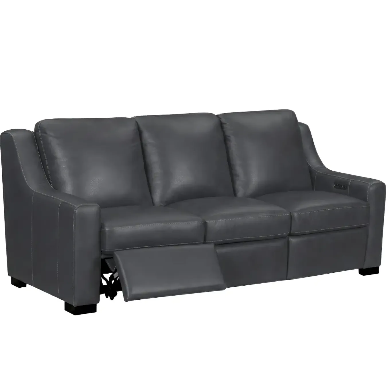 Fulton Leather Living Room Set Power Sofa & Power Loveseat