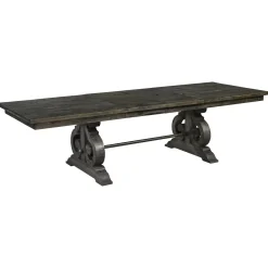 Hacienda Charcoal 6pc Dining Set: Table, 2 Arm Chairs, 2 Side Chairs and Bench