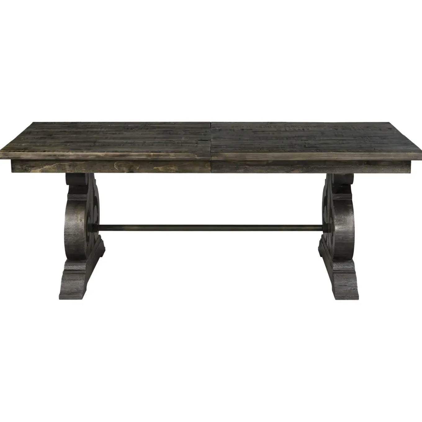 Hacienda Charcoal 6pc Dining Set: Table, 2 Arm Chairs, 2 Side Chairs and Bench