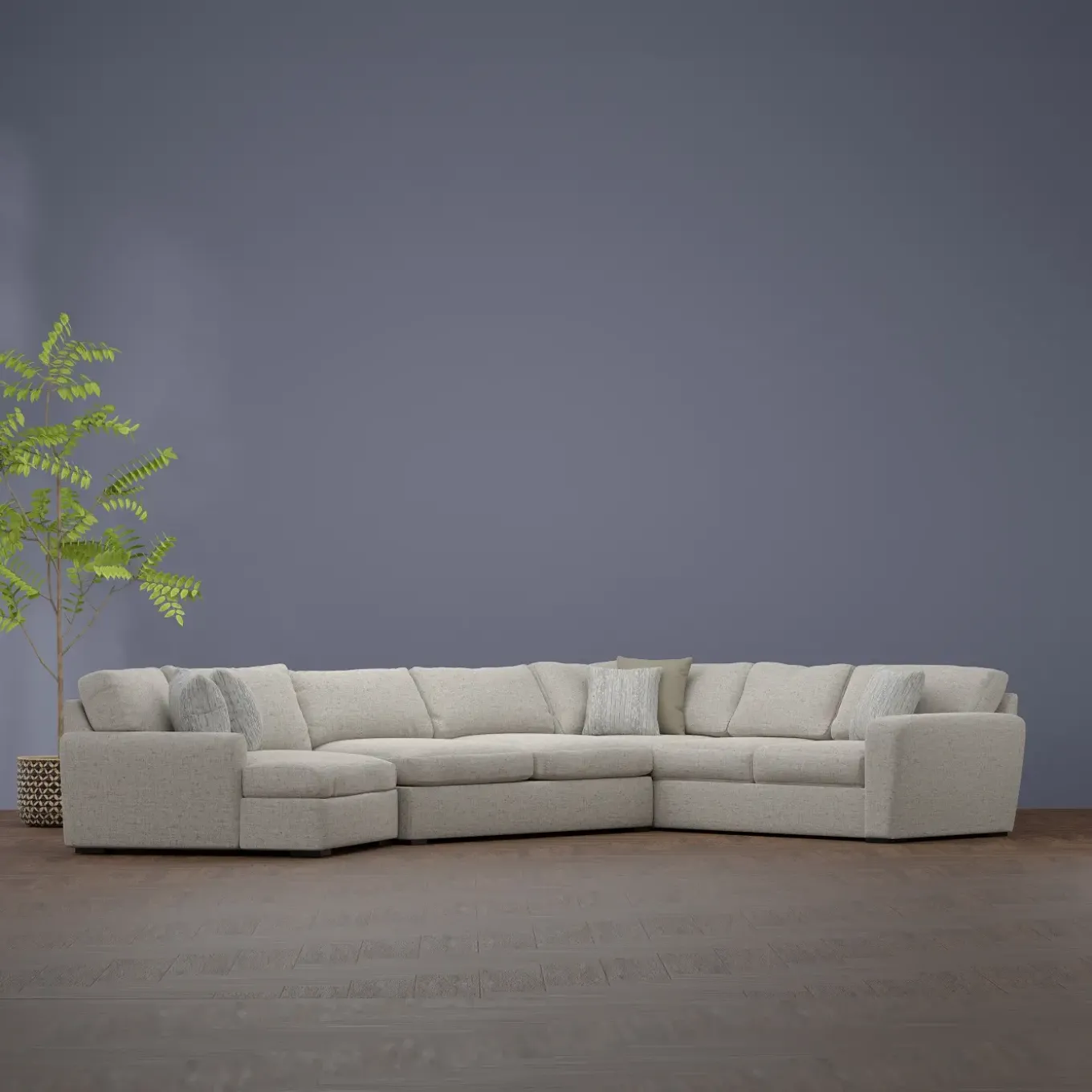 Harley 3pc Left Cuddler Sleeper Sectional