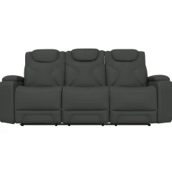 Jet Charcoal Leather Motion Sofa & Loveseat Set