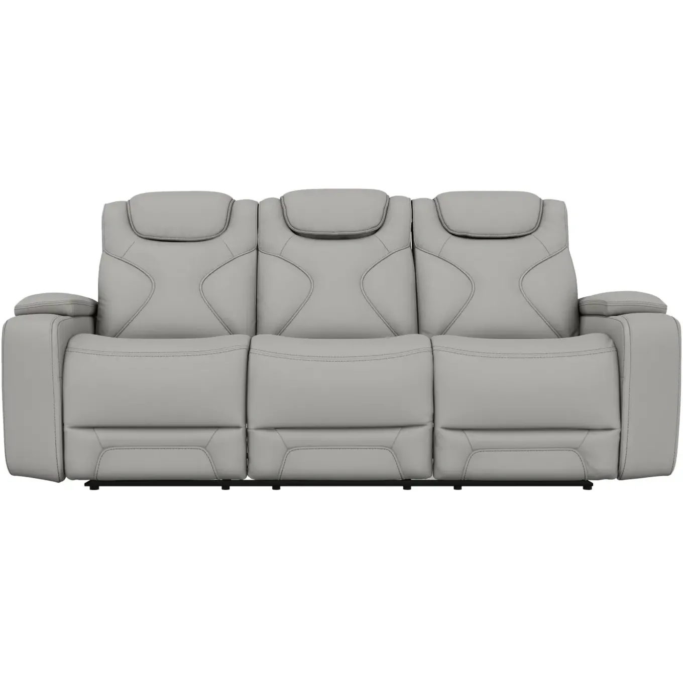 Jet White Leather Motion Sofa & Loveseat Set