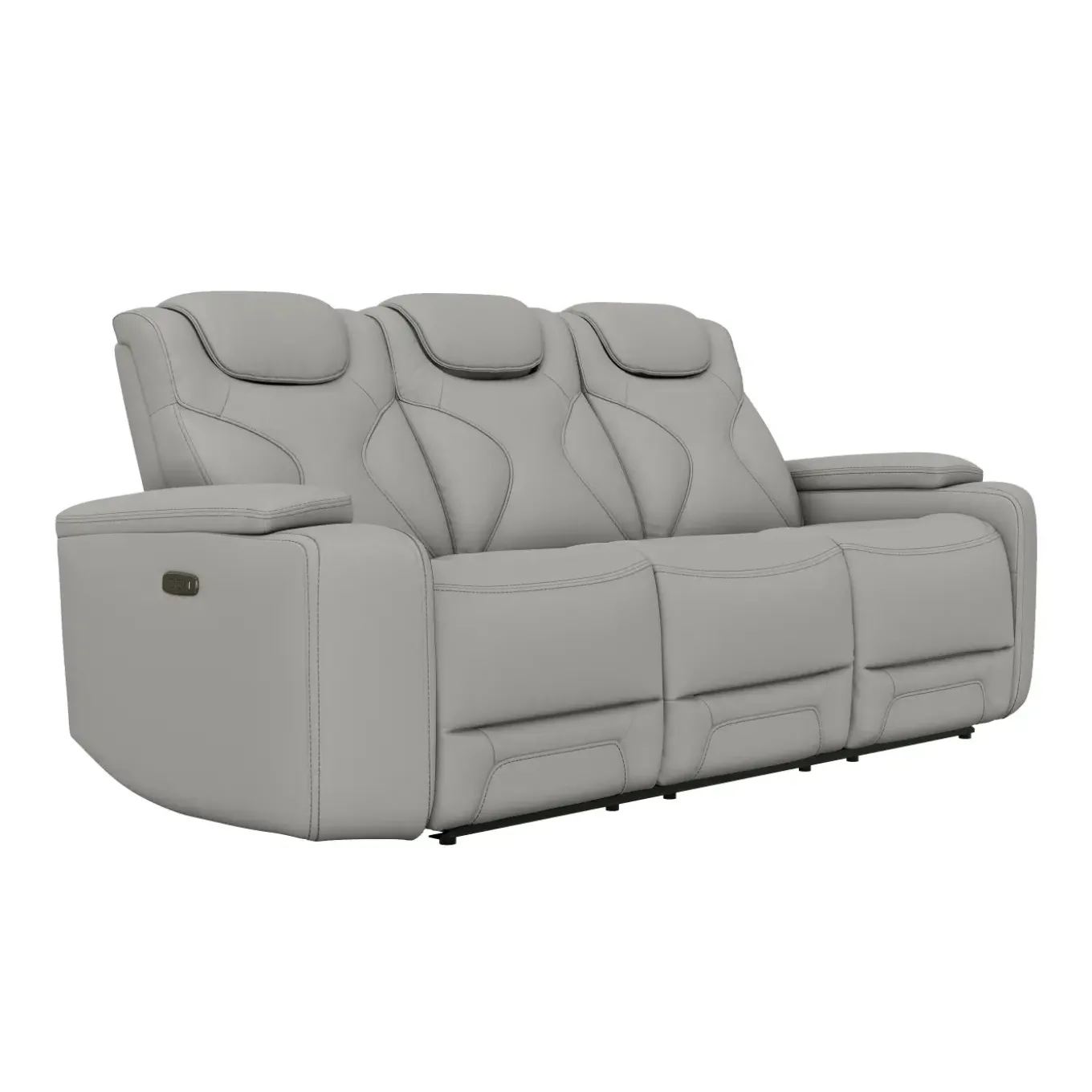 Jet White Leather Motion Sofa & Loveseat Set