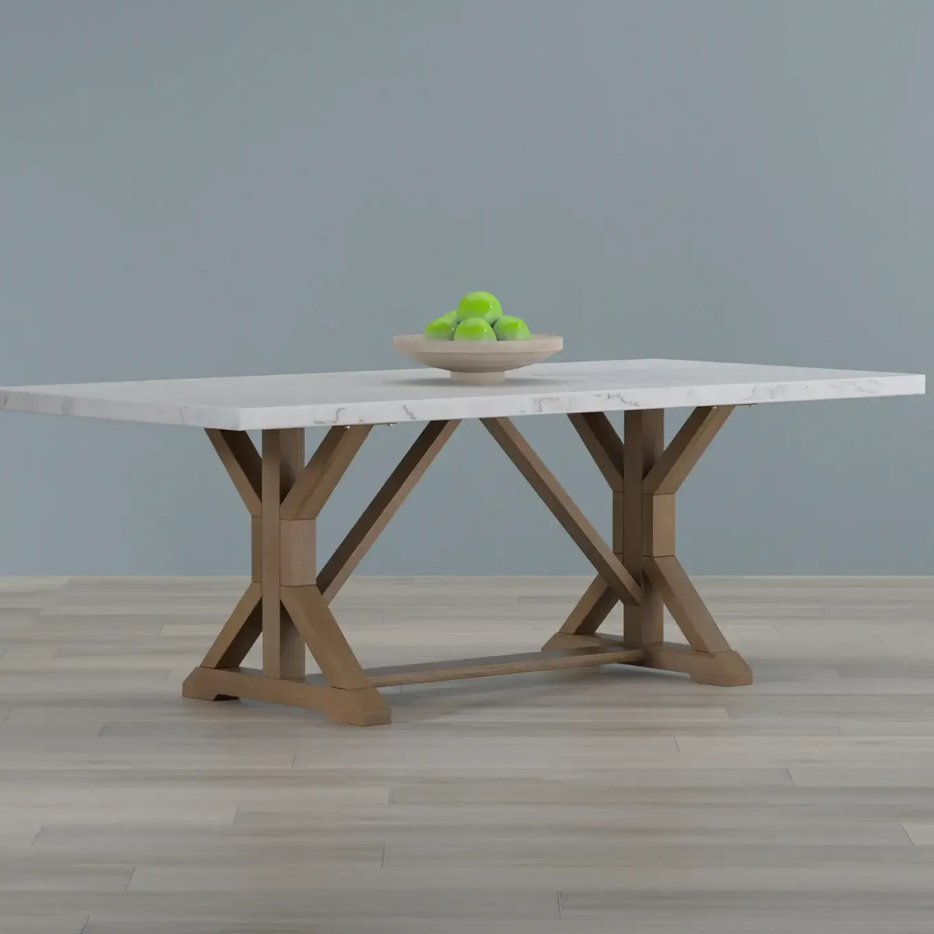 Lakeside Rectangular Marble Top Dining Table