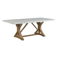 Lakeside Rectangular Marble Top Dining Table