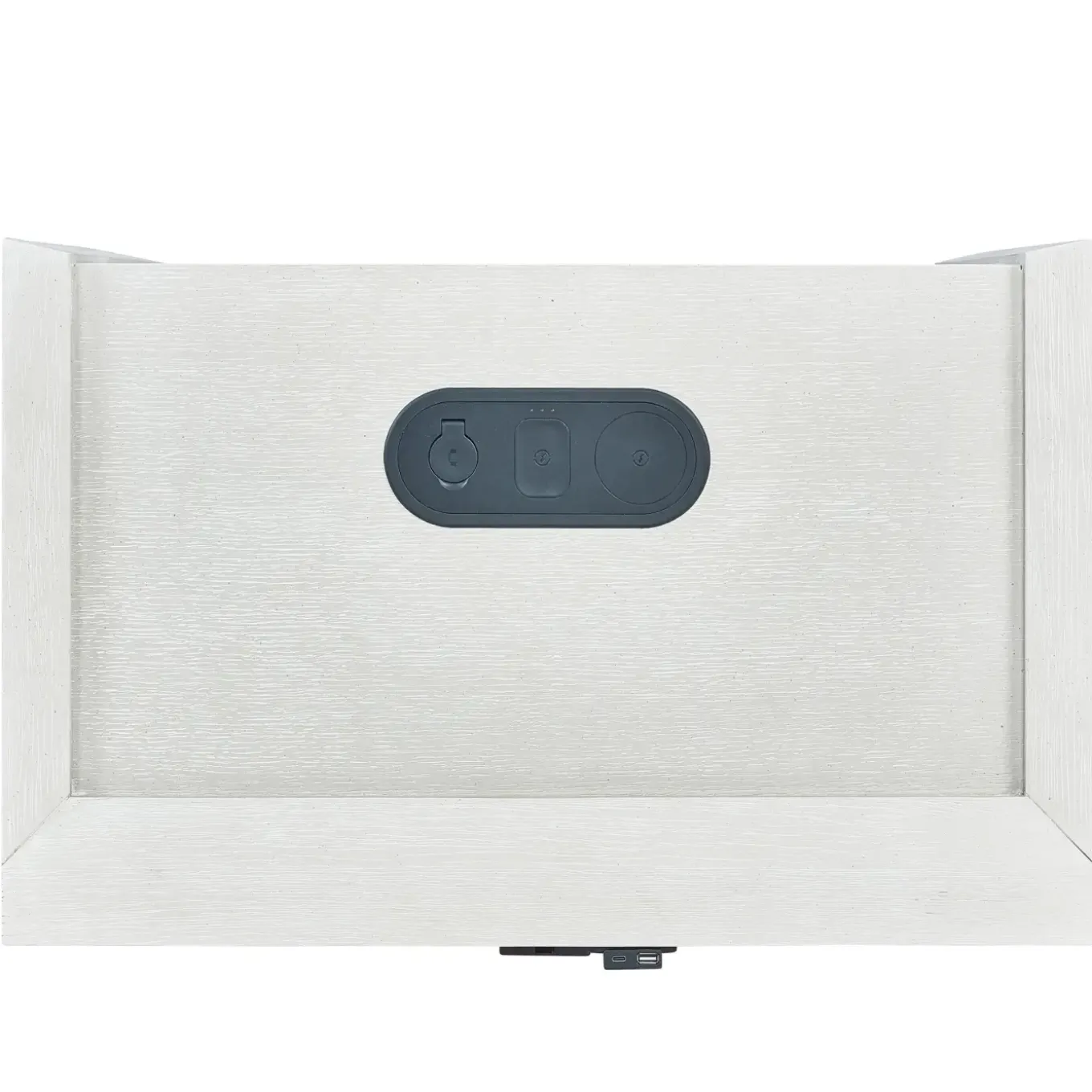 Laurel California King Bench Storage Bed, Dresser, Mirror & Nightstand