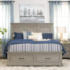 Legion Eastern King Storage Bed, Dresser, Mirror, Nightstand