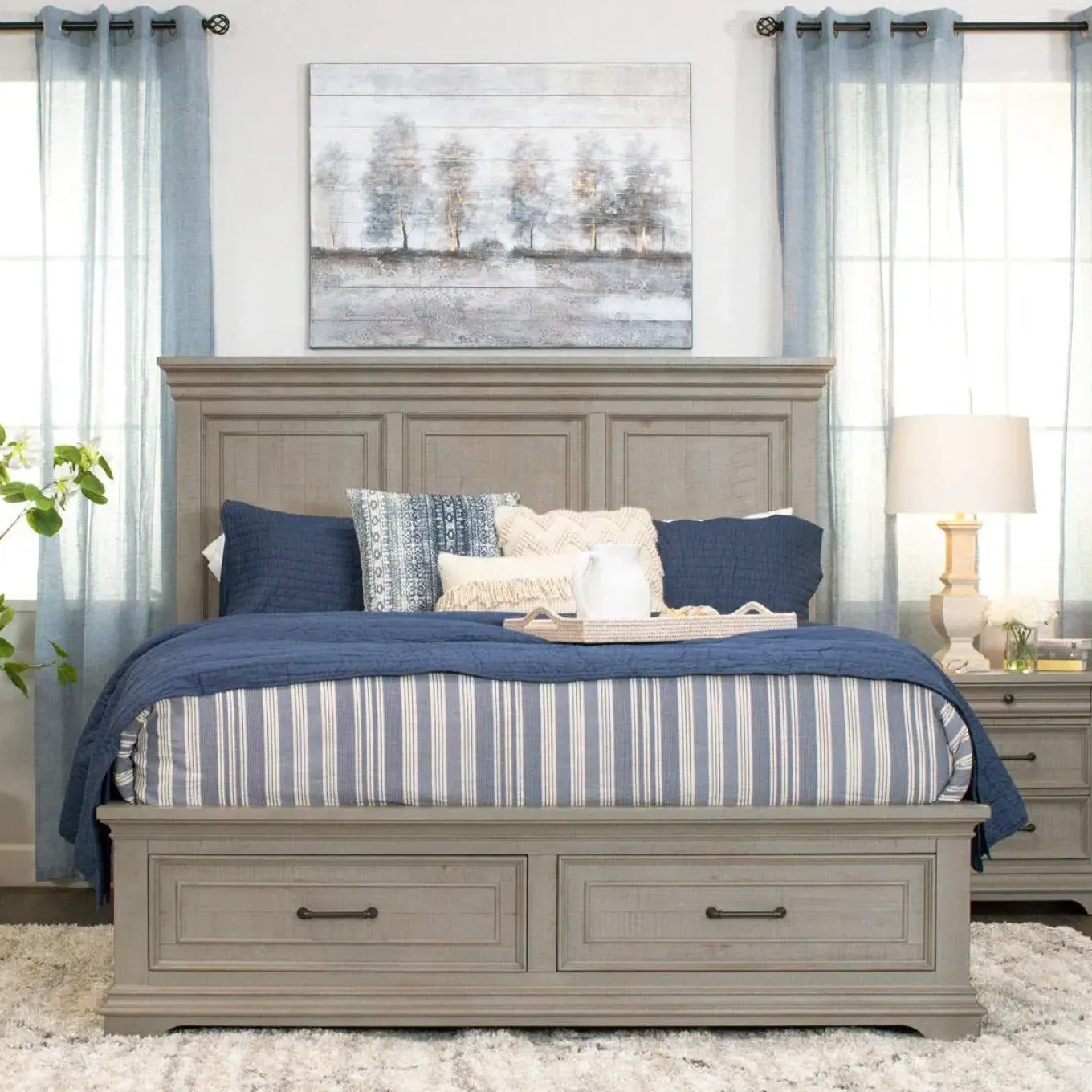 Legion Gray Storage Bed