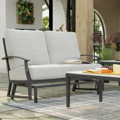 Monterey 3pc Set: Outdoor Sofa, Glider Loveseat & Glider Chair
