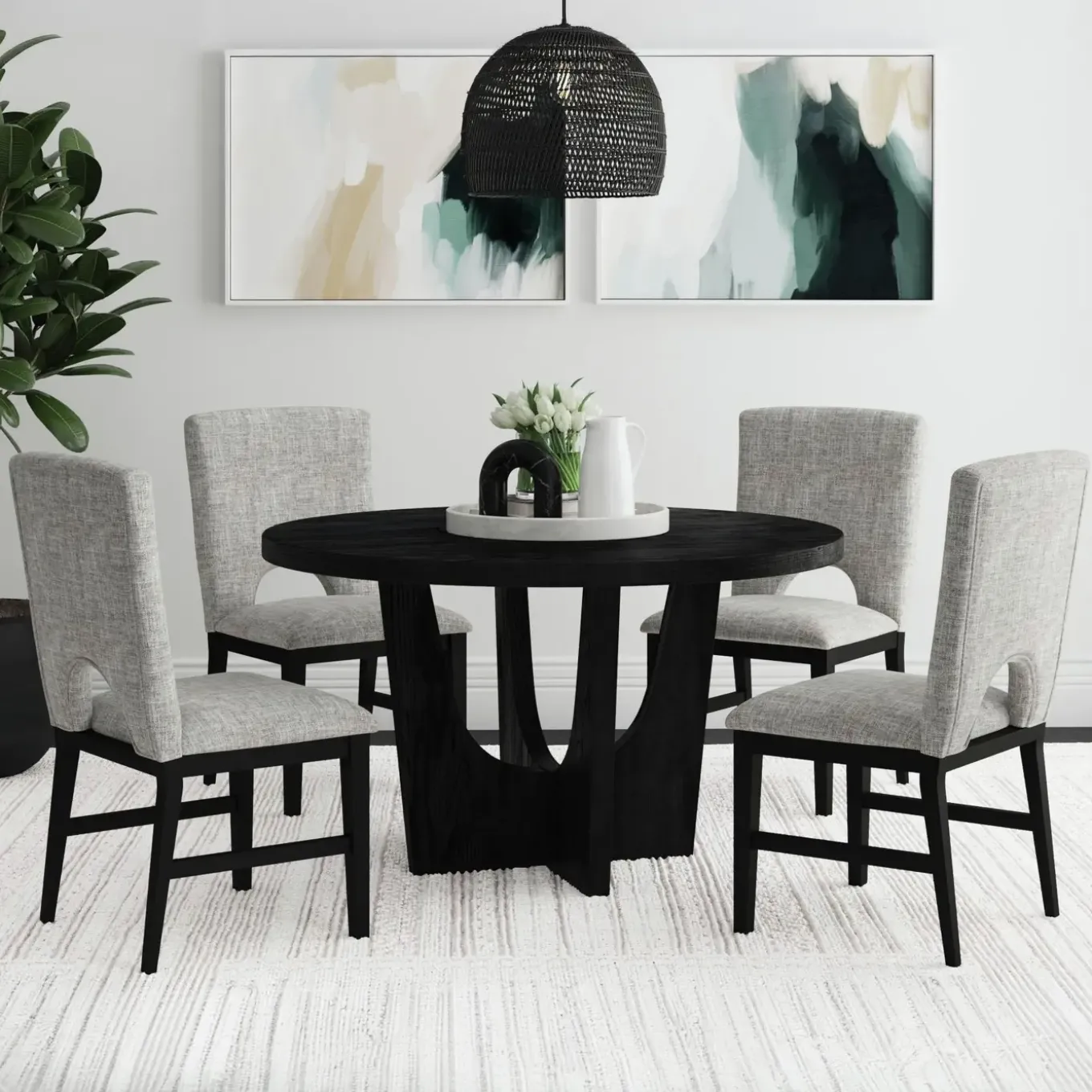 Orwell Round Wood Dining Set-New!