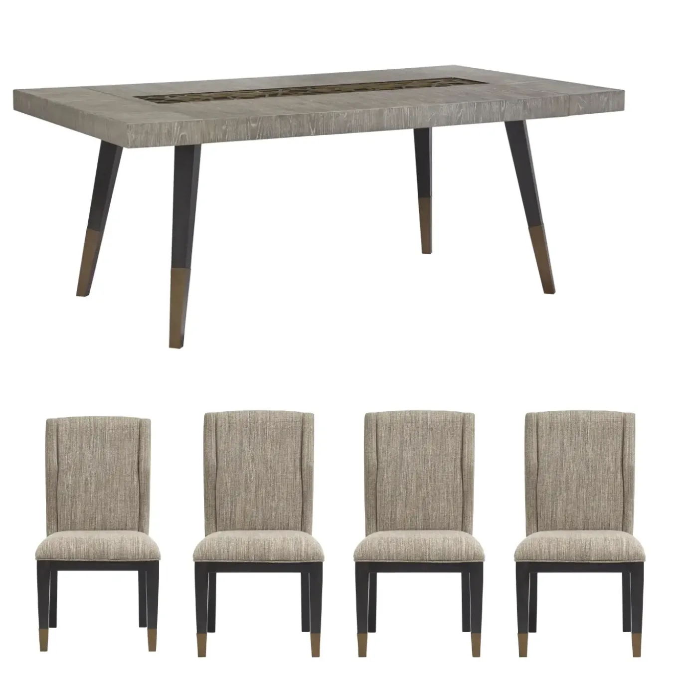 Paramount 5pc Dining Set: Extendable Table & 4 Chairs