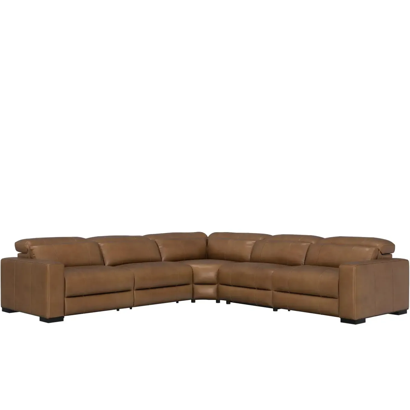 Radiance 5pc Power Leather Sectional