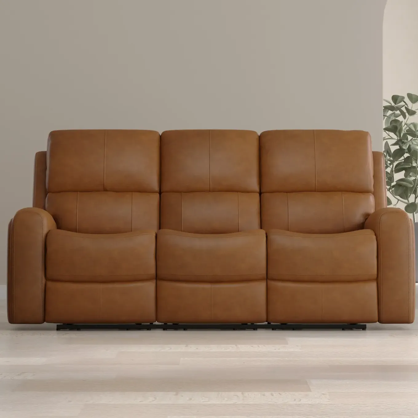 Riverdale Zero G Leather Power Sofa with Power Lumbar