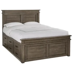 Rivington Eastern King Captain's Bed, Dresser, Mirror & Nightstand