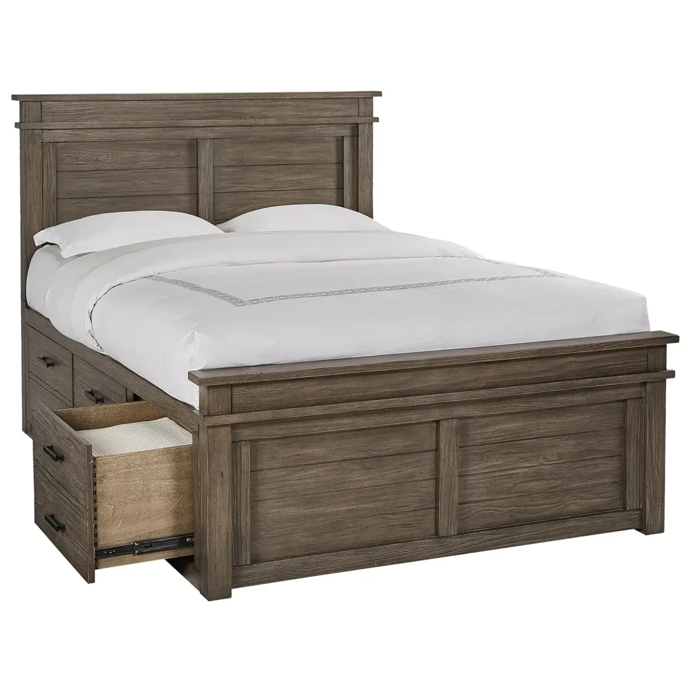 Rivington Eastern King Captain's Bed, Dresser, Mirror & Nightstand