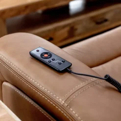 Ryder 7pc Power Leather Sectional with Heat & Massage