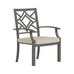 Saint Lucia Outdoor Dining Set-New! 7pc Dining Set: Table, 4 Armchairs & 2 Swivel Armchairs