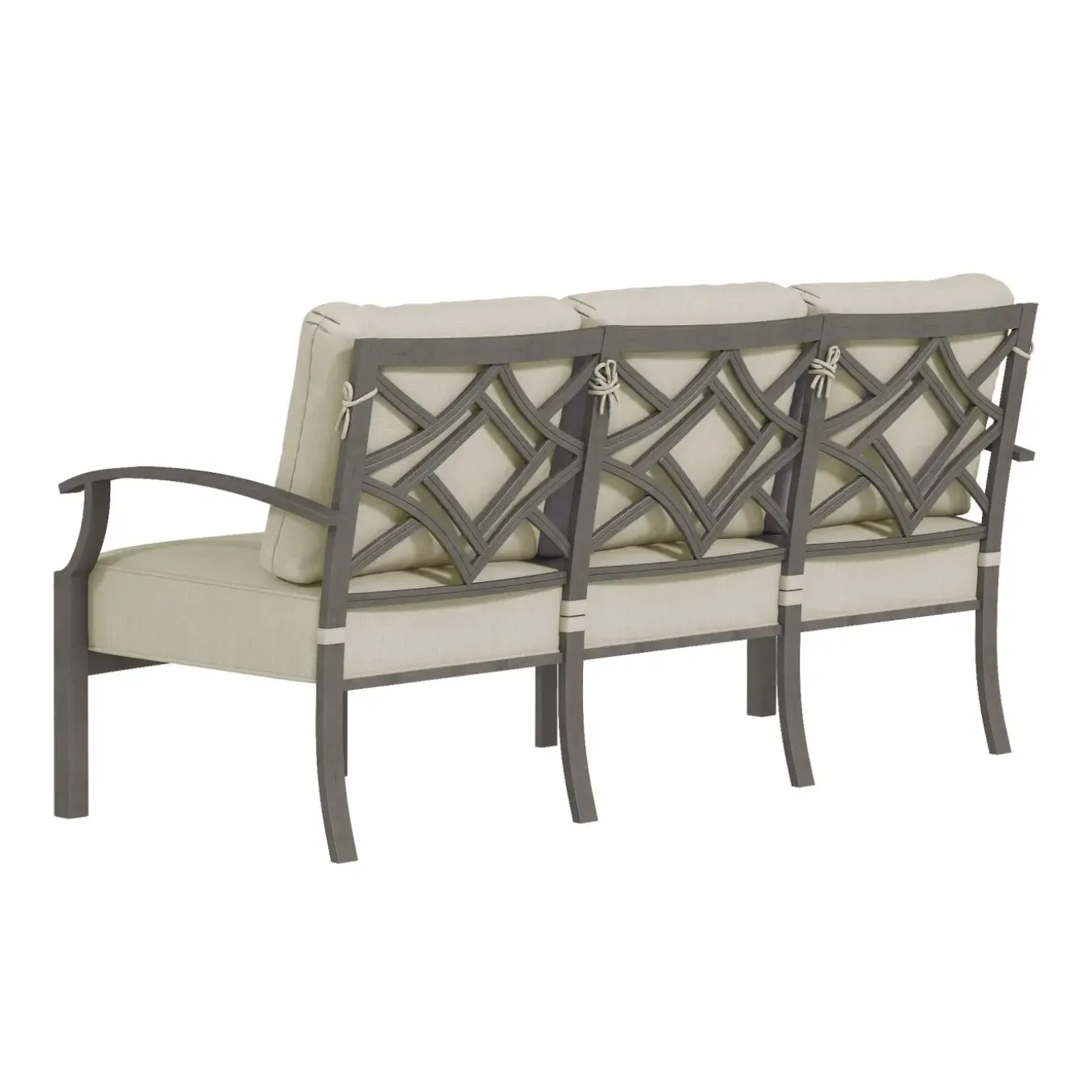 Saint Lucia Outdoor Seating Set-New! 3pc Set: Sofa & 2 Club Chairs
