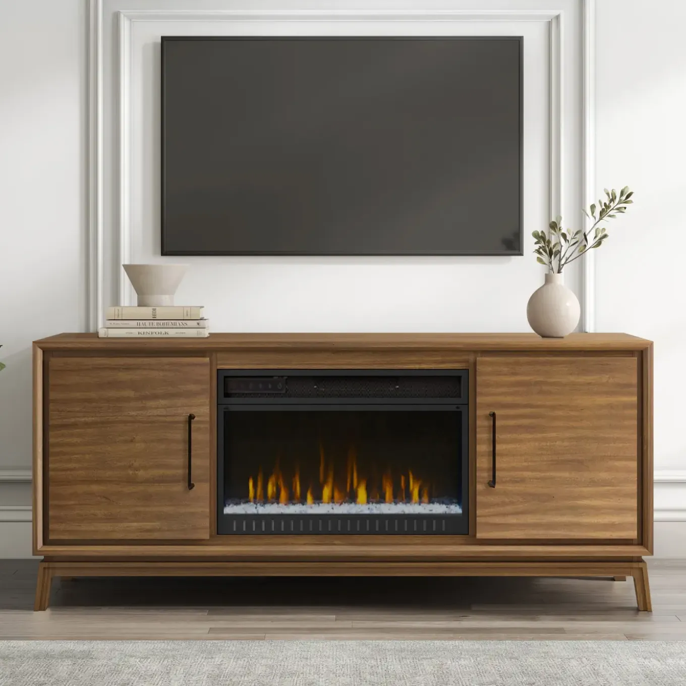 Sloan 64" Fireplace Console with/26" insert