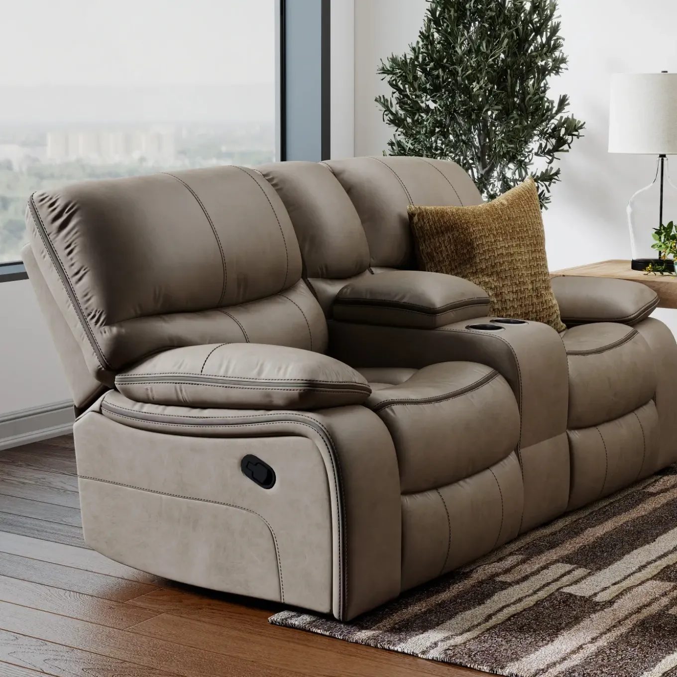 Trilogy Reclining Living Room Set-Brown