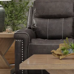 Triplex Power Reclining Console Loveseat