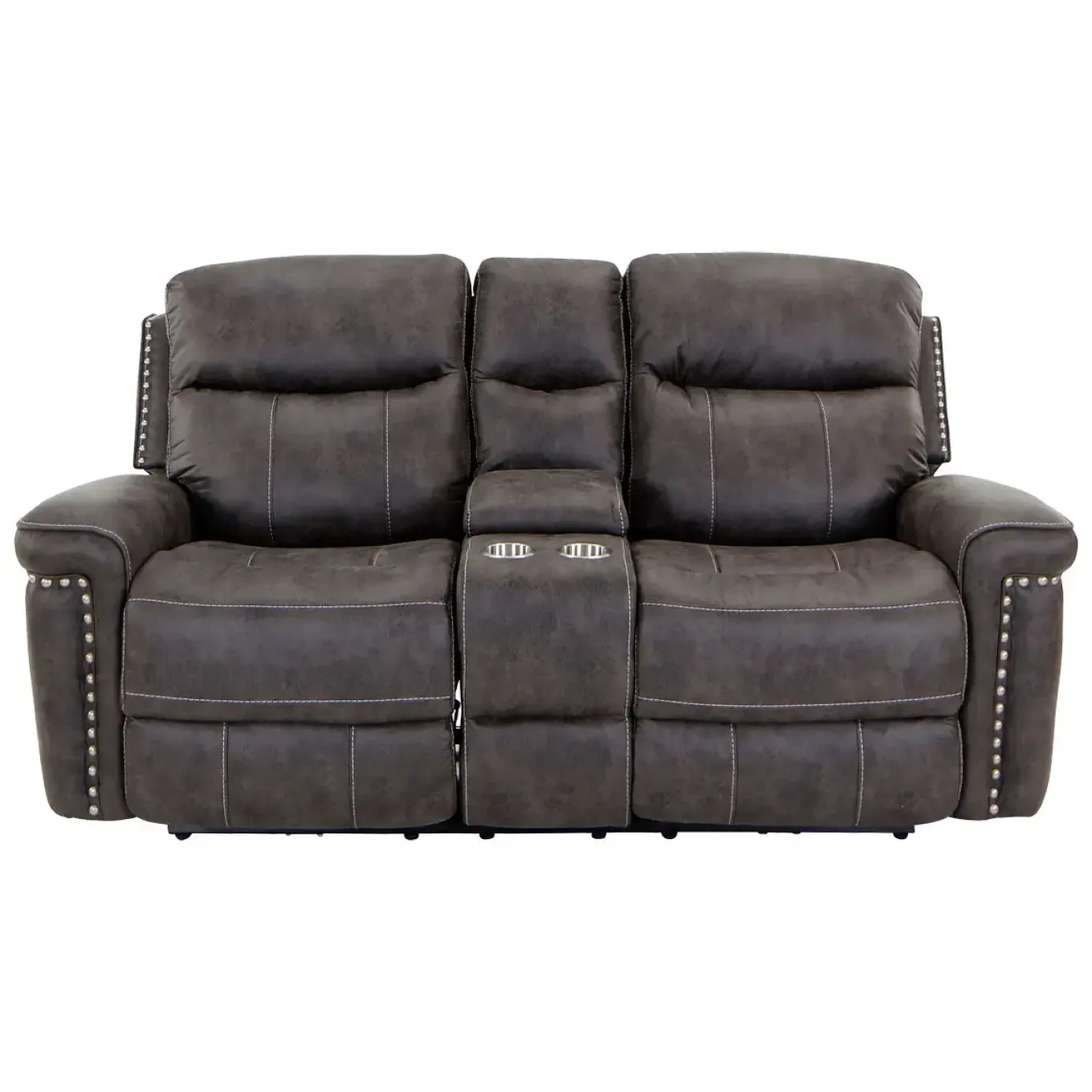 Triplex Power Reclining Living Room Set-Gray