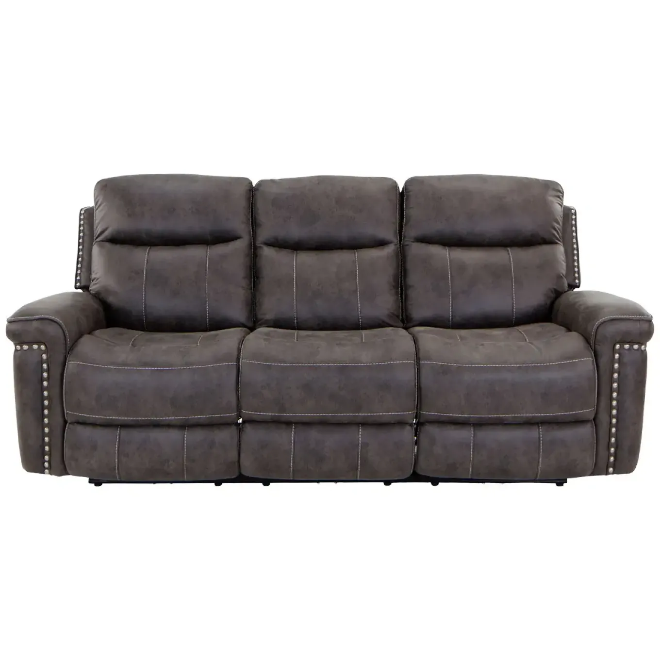 Triplex Power Reclining Living Room Set-Gray