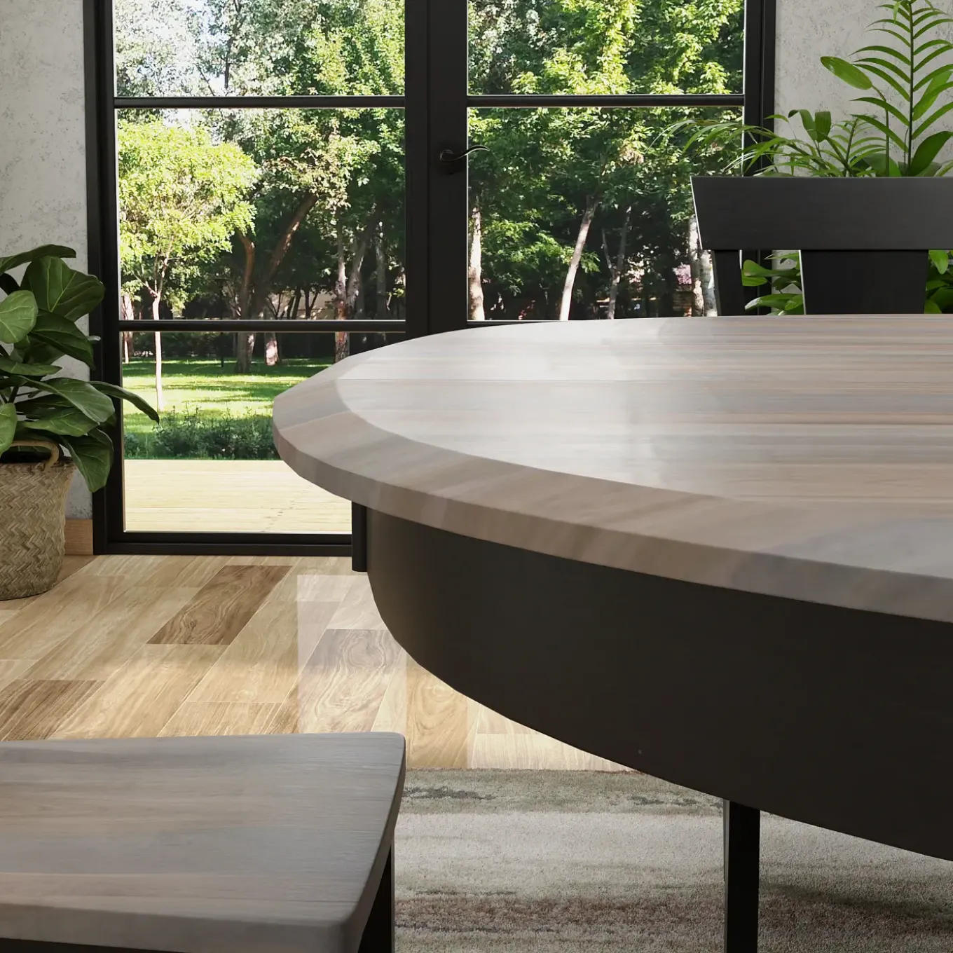 Vibrance Extendable Round Dining Table With Custom Finish Options