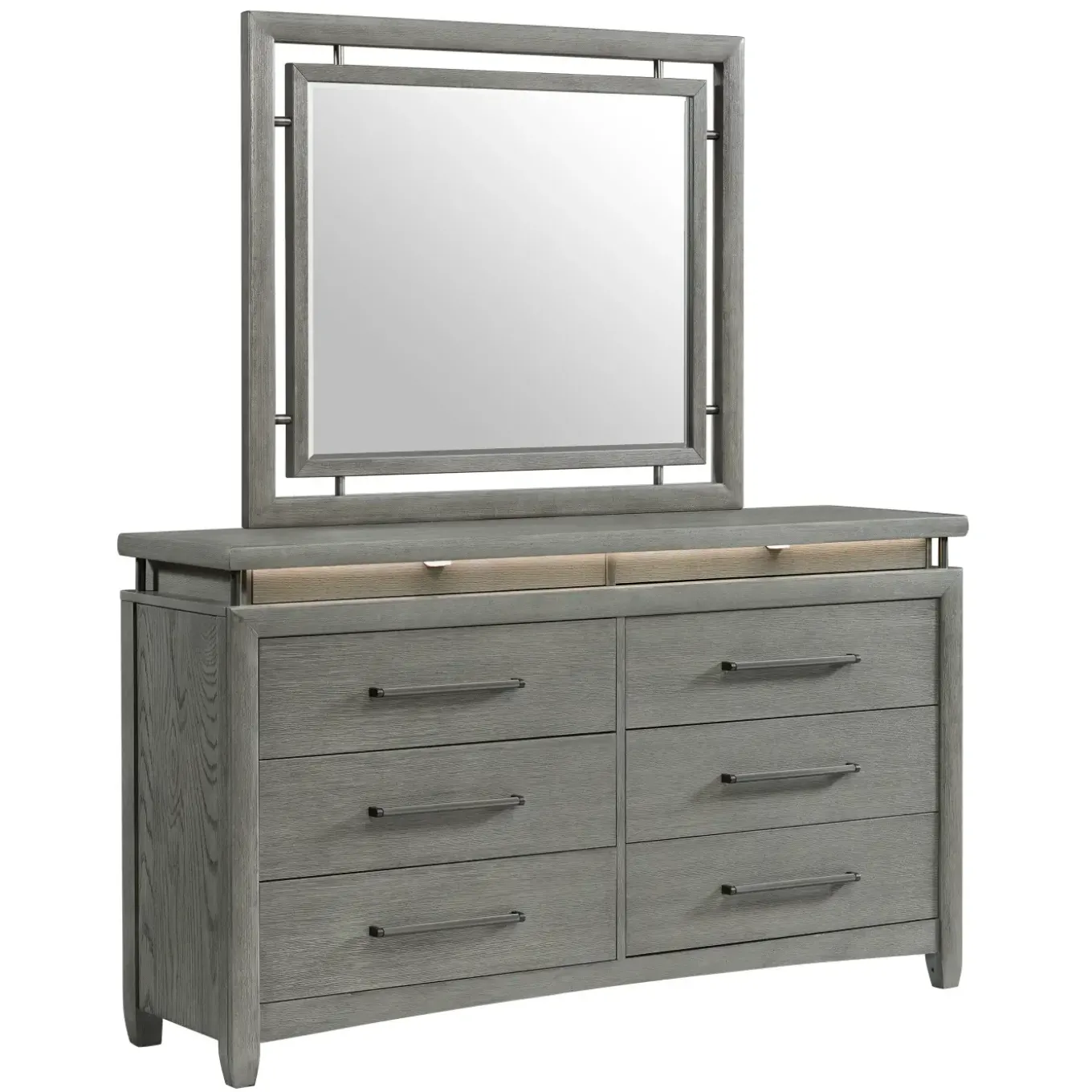 Winslet Eastern King Bed, Dresser, Mirror, Nightstand