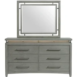 Winslet Eastern King Bed, Dresser, Mirror, Nightstand