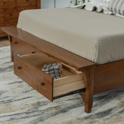 Wisteria Eastern King Storage Sleigh Bed, Dresser, Mirror & Nightstand