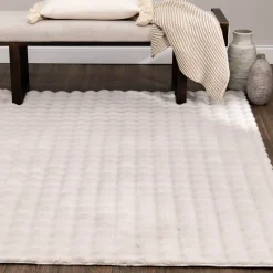 5'x7' Babel Ivory Area Rug with Memory Foam